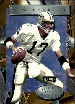 1996 Playoff Trophy Contenders #17 Jim Everett Front