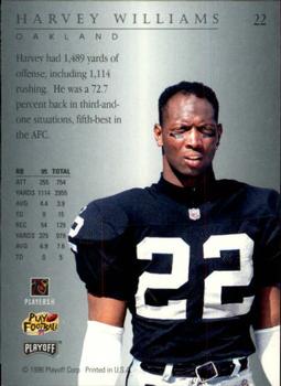 1996 Playoff Trophy Contenders #22 Harvey Williams Back