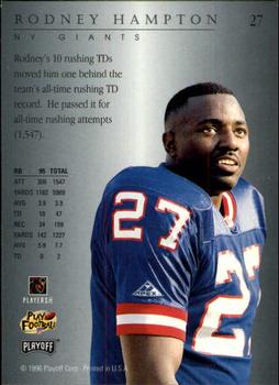 1996 Playoff Trophy Contenders #27 Rodney Hampton Back