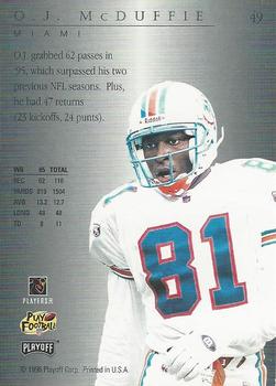 1996 Playoff Trophy Contenders #49 O.J. McDuffie Back
