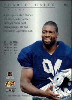 1996 Playoff Trophy Contenders #94 Charles Haley Back