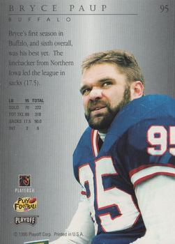 1996 Playoff Trophy Contenders #95 Bryce Paup Back