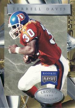 1996 Playoff Trophy Contenders #102 Terrell Davis Front