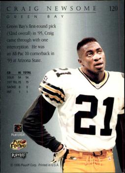 1996 Playoff Trophy Contenders #120 Craig Newsome Back