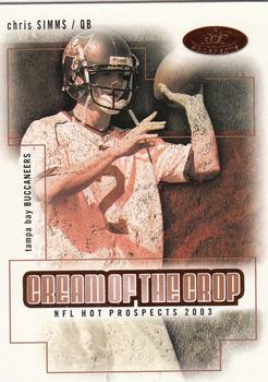 2003 Fleer Hot Prospects - Cream of the Crop #12 COC Chris Simms Front