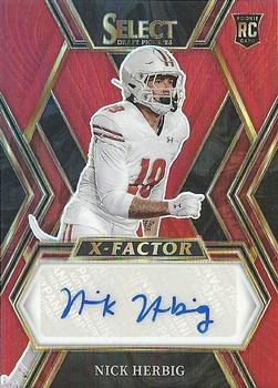 2023 Panini Select Draft Picks - X-Factor Signatures Red Prizm #XS-NHE Nick Herbig Front
