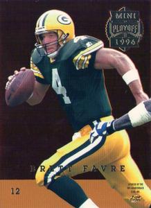 1996 Playoff Trophy Contenders - Back to Back Minis #12 Brett Favre / Steve Young Front