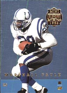 1996 Playoff Trophy Contenders - Back to Back Minis #25 Marshall Faulk / Greg Hill Front