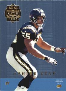 1996 Playoff Trophy Contenders - Back to Back Minis #37 Junior Seau / Bert Emanuel Front