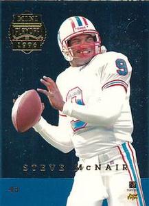 1996 Playoff Trophy Contenders - Back to Back Minis #43 Steve McNair / Chris Sanders Front