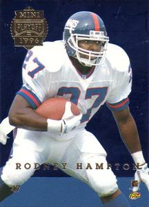 1996 Playoff Trophy Contenders - Back to Back Minis #47 Rodney Hampton / Tyrone Wheatley Front