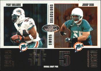 2003 Fleer Hot Prospects - Sweet Selections #7 SS Ricky Williams / Junior Seau Front