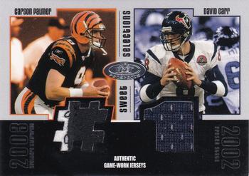2003 Fleer Hot Prospects - Sweet Selections Jerseys #SS-PM/DC Carson Palmer / David Carr Front