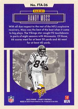 2023 Panini Legacy - For the Ages #FTA-26 Randy Moss Back