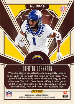 2023 Panini Legacy - Prized Prospects #PP-19 Quentin Johnston Back