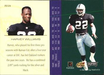 1996 Playoff Trophy Contenders - Playoff Zone #PZ-24 Harvey Williams Back