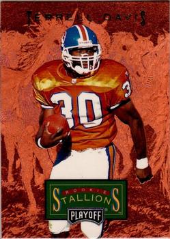 1996 Playoff Trophy Contenders - Rookie Stallions #RS-5 Terrell Davis Front
