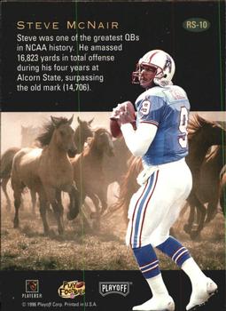 1996 Playoff Trophy Contenders - Rookie Stallions #RS-10 Steve McNair Back
