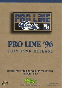 1996 Pro Line #NNO Emmitt Smith  Back