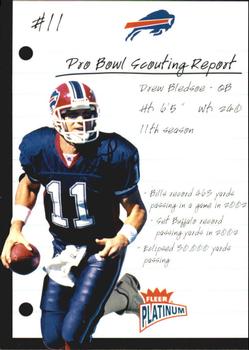 2003 Fleer Platinum - Pro Bowl Scouting Report #3 PBSR Drew Bledsoe Front