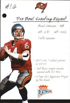 2003 Fleer Platinum - Pro Bowl Scouting Report #4 PBSR Brad Johnson Front