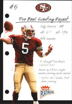 2003 Fleer Platinum - Pro Bowl Scouting Report #5 PBSR Jeff Garcia Front