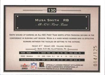 2003 Fleer Showcase - Legacy #130 Musa Smith Back