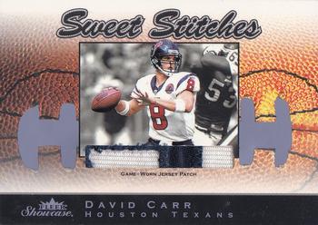 2003 Fleer Showcase - Sweet Stitches Jerseys Patches Purple #SSP-DC2 David Carr Front