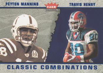 2003 Fleer Tradition - Classic Combinations Blue #9 CC Peyton Manning / Travis Henry Front