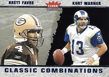 2003 Fleer Tradition - Classic Combinations Blue #16 CC Brett Favre / Kurt Warner Front