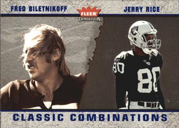2003 Fleer Tradition - Classic Combinations Blue #17 CC Fred Biletnikoff / Jerry Rice Front