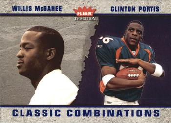 2003 Fleer Tradition - Classic Combinations Blue #23 CC Clinton Portis / Willis McGahee Front