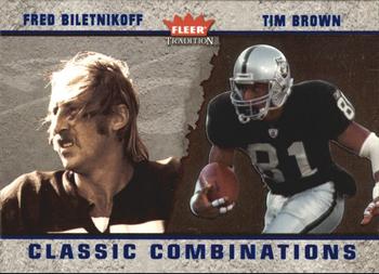 2003 Fleer Tradition - Classic Combinations Blue #28 CC Fred Biletnikoff / Tim Brown Front