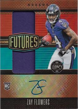 2023 Panini Legacy - Futures Dual Patch Autographs Ruby #FDA-6 Zay Flowers Front