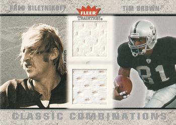 2003 Fleer Tradition - Classic Combinations Memorabilia Duals #CCD-FB/TB Fred Biletnikoff / Tim Brown Front