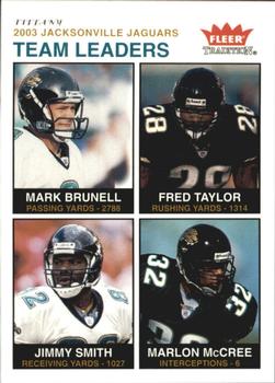 2003 Fleer Tradition - Tiffany #253 Mark Brunell / Fred Taylor / Jimmy Smith / Marlon McCree Front