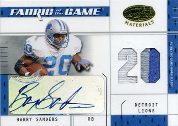 2003 Leaf Certified Materials - Fabric of the Game #FG-2 Barry Sanders Front