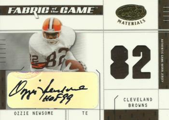 2003 Leaf Certified Materials - Fabric of the Game #FG-46 Ozzie Newsome Front