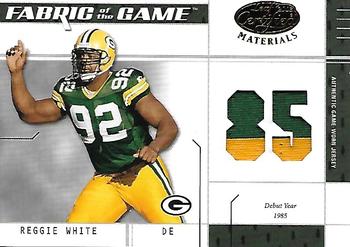 2003 Leaf Certified Materials - Fabric of the Game #FG-49 Reggie White Front