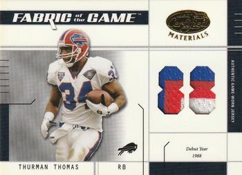 2003 Leaf Certified Materials - Fabric of the Game #FG-59 Thurman Thomas Front