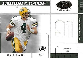 2003 Leaf Certified Materials - Fabric of the Game #FG-66 Brett Favre Front