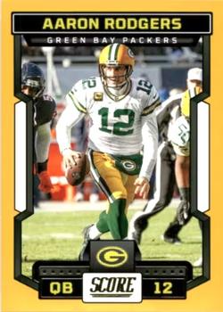 2023 Score - Gold #89 Aaron Rodgers Front