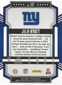 2023 Score - Gold #347 Jalin Hyatt Back