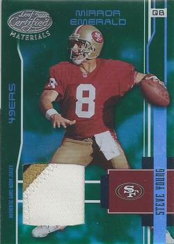2003 Leaf Certified Materials - Mirror Emerald #144 Steve Young Front