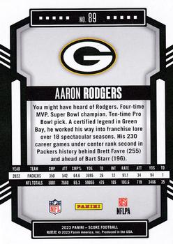2023 Score - Red #89 Aaron Rodgers Back