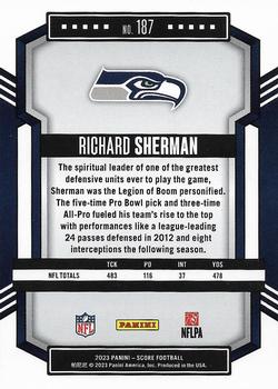 2023 Score - Red #187 Richard Sherman Back