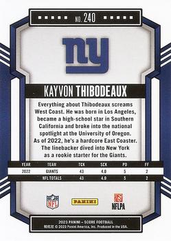 2023 Score - Red #240 Kayvon Thibodeaux Back