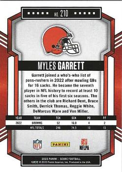 2023 Score - Scorecard #210 Myles Garrett Back