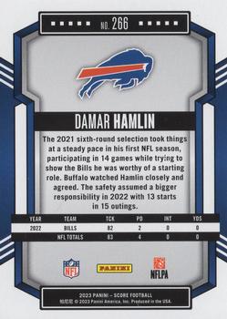 2023 Score - Scorecard #266 Damar Hamlin Back