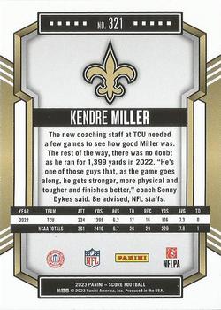 2023 Score - Scorecard #321 Kendre Miller Back